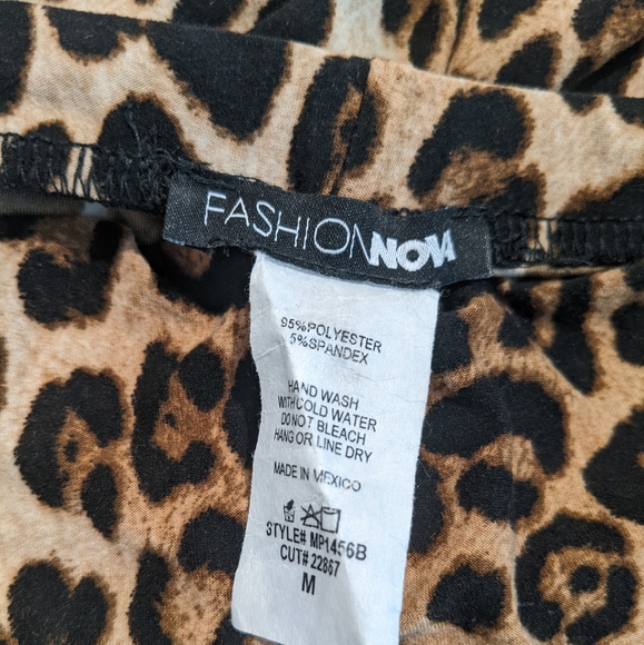 Fashion Nova jumpsuit, romper, one piece, leopard pants, stretchy leotard, party - Picture 4 of 7